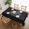 Triple Moon Goddess Hecate Wheel Tablecloth Rectangular Waterproof Goth Pentagram Witch Witchcraft Table Cloth Cover for Kitchen