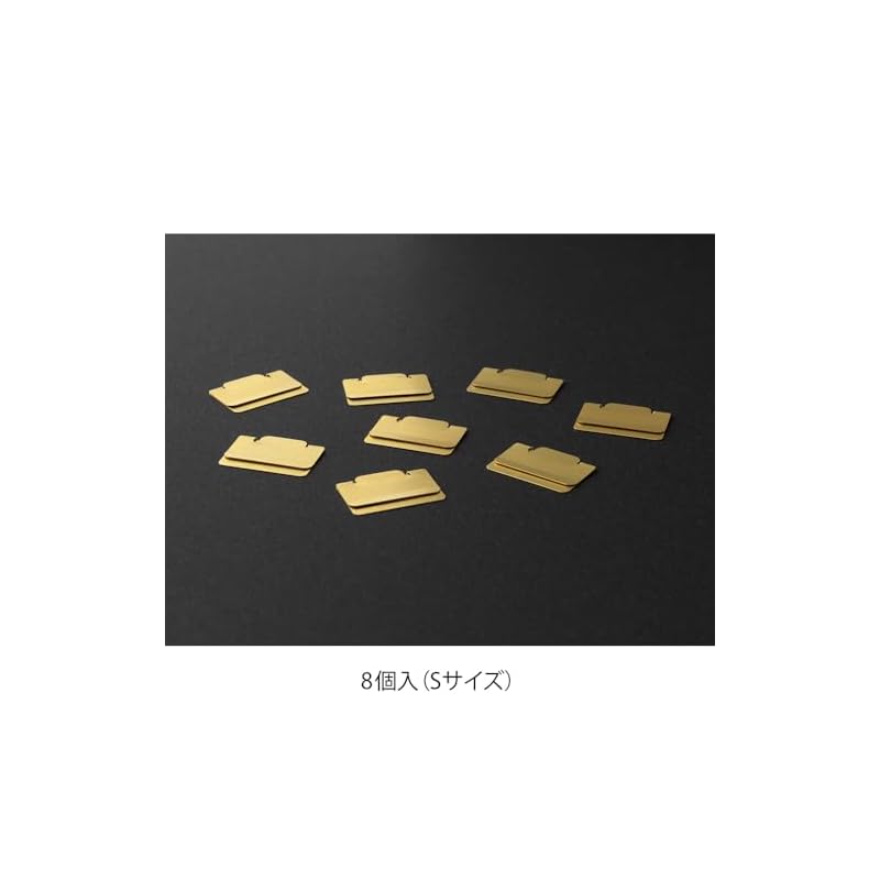 Midori Clip Index Chiratt, Pack of 8, Small, Brass, 43432006