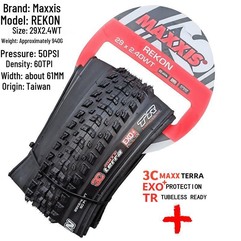 Maxxis REKON RACE Tubeless Faltbarer Mountainbike-Reifen, Gelbe Seitenwand, 27,5/29 x 2,25/2,35