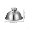 Stainless Dome Cover Domed Grill Wide Rim Basting 16CM Plastic Handle