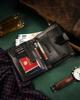 Men's Vertical Leather Wallet with a Snap Closure - Peterson