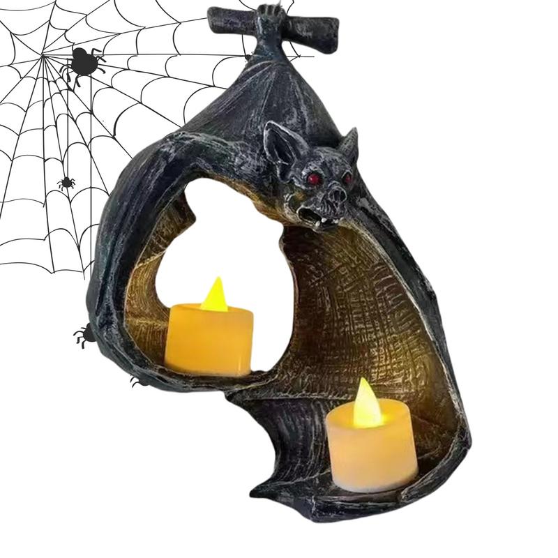 Gotischer Fledermaus Kerzenhalter Halloween Kerzenständer Dekoration Fledermaus Teelicht Kerzenhalter Halloween Fledermaus Kerzen Dekorationen Gotisch
