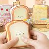 PU Cover Paper Memo Pad Cartoon Toast Squishy Notebook Mini Squeeze Diary  Stationery Use