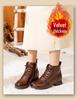 Women's Retro Genuine Leather Ankle Boots, Winter 2025 - Fleece-lined, Soft Sole, Non-slip, Wool Interior, Warm Snow Boots