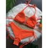 Sexy Solid Color Bandage Bikinis Set Women's Swimsuit Two-piece Triangle Swimwear Bathing Suit Brazilian Biquinis