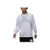 Jordan Essentials Letter Print Design Fleece Crewneck Sports Long Sleeve Sweatshirt Men sweatshirt White FV7461-100
