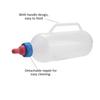 Lamb Milk Bottle, 1l White Plastic Lamb Milk Feeder with Handle and Detachable Nipple, for Lambs Sheep