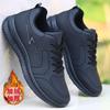 Autumn and Winter Leather Surface Waterproof and Non-slip Velvet Warm Cotton Shoes Lightweight Casual Sports Shoes Wear-resistant and Dirt-