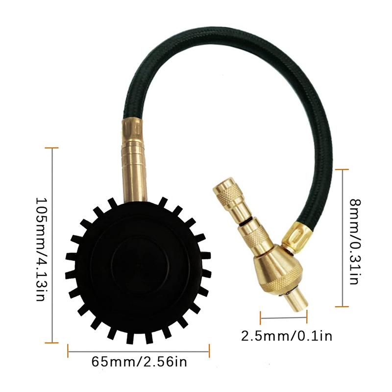 75Psi Auto Tire Tyre Rapid Deflator Pressure Gauge Meter Tool Metal Manometer Barometers Tester Meter For Truck Motorbike