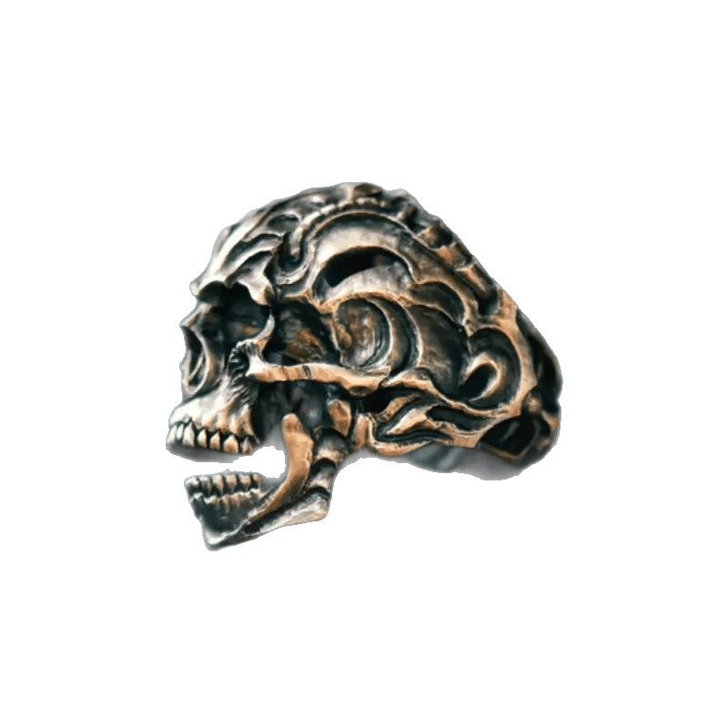 New Retro Skull Head Men's Ring, European and American Punk Style Ring, Rock Accessory