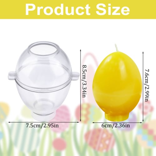 WANDIC Candle Mold, 1 Piece Plastic Egg Shape Candle Mold, Candle Making Tool for Candle Making DIY Crafts