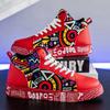 Mens Casual Sport Shoes  Autumn Fashion Comfort Non Slip Casual Sneakers Platform Outdoor Running Shoes Graffiti Board Shoes