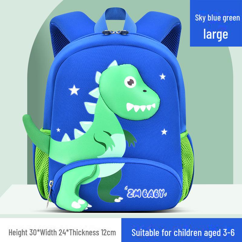 Cartoon Mini Backpack for Kids: Lightweight, Cute Dive Material, Ages 2-5.