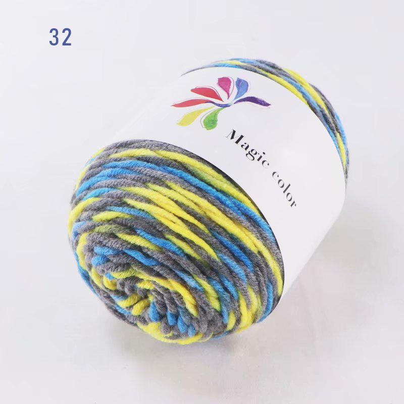 

45 г/моток пряжа для шарфа для взрослых, разноцветная сегментная окраска, 8 нитей, хлопковая пряжа, детский свитер своими руками