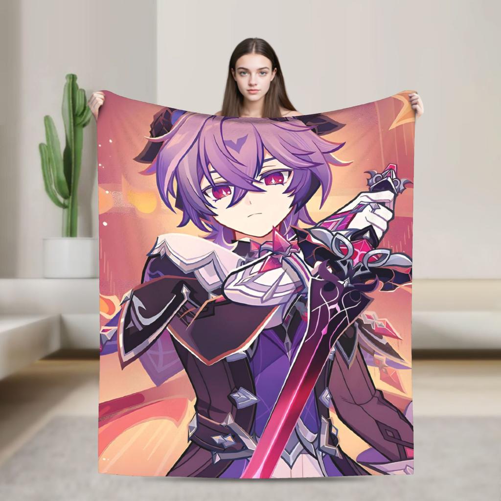 Genshin Impact Durin Game Blankets Fleece All Season  Multi-function Super Soft Throw Blankets for Sofa Outdoor Bedspread