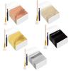 Paper Craft Leafing Sheets Set for Journaling and Home Decoration Metallic-Look Squares with Brush and Pickup Tool