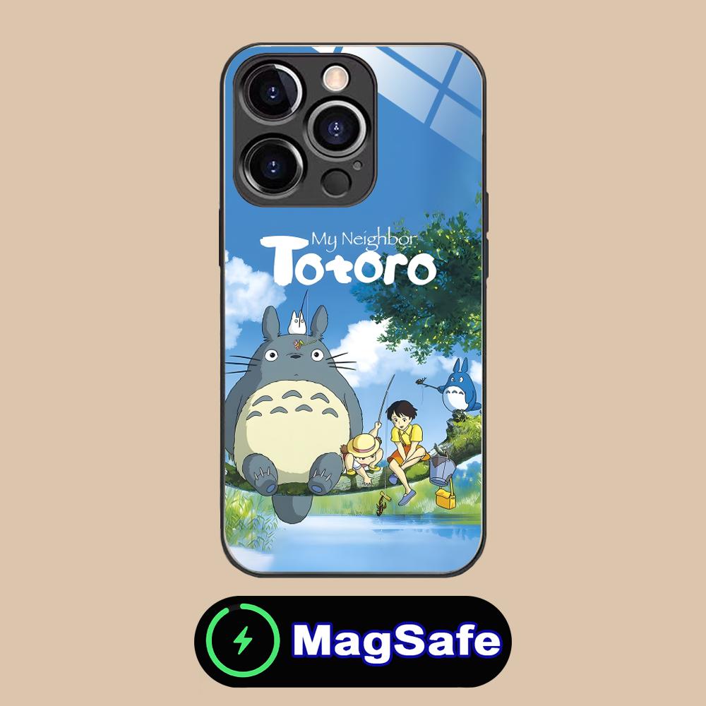 Anime Cute S-Totoros Phone Case for iPhone 16 15 14 13 12 11 Pro Max Plus Mini MagSafe Glass Colour Printing Pretty Smartphone
