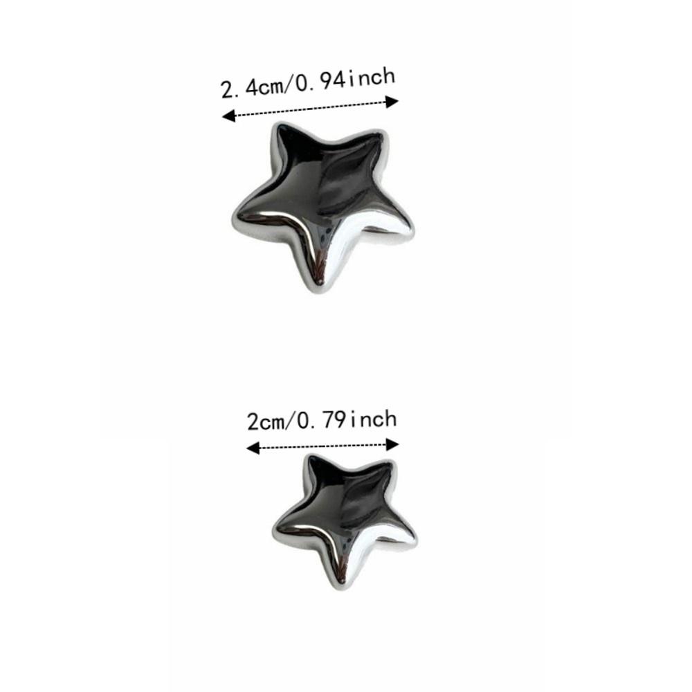 5/10 Pcs Strong Magnet Fridge Magnet Silver Stars Refrigerator Decals  Door Mounting