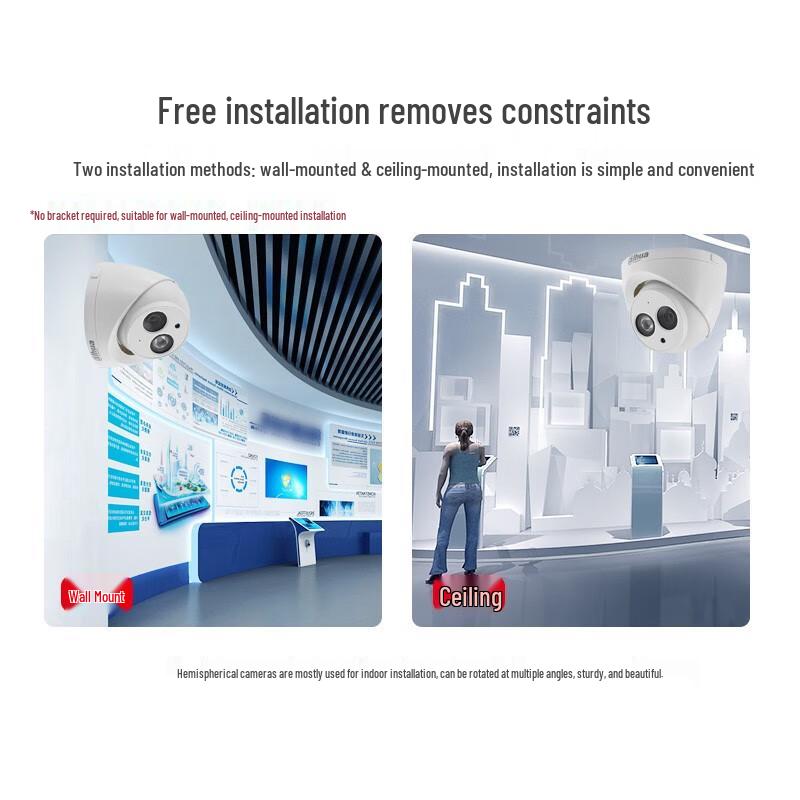 Dahua 2MP PoE Infrared Dome IP Camera CN plug (adapter included)