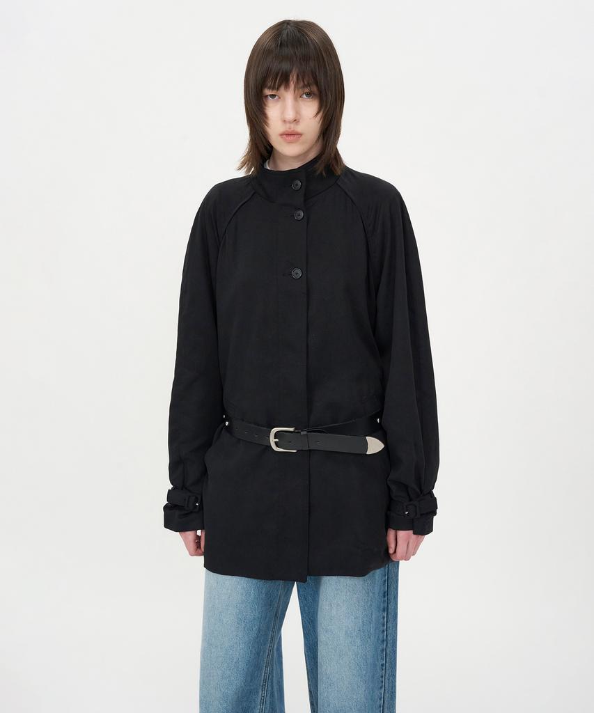 Insilence Women Raglan Tencel Casual Jacket Black