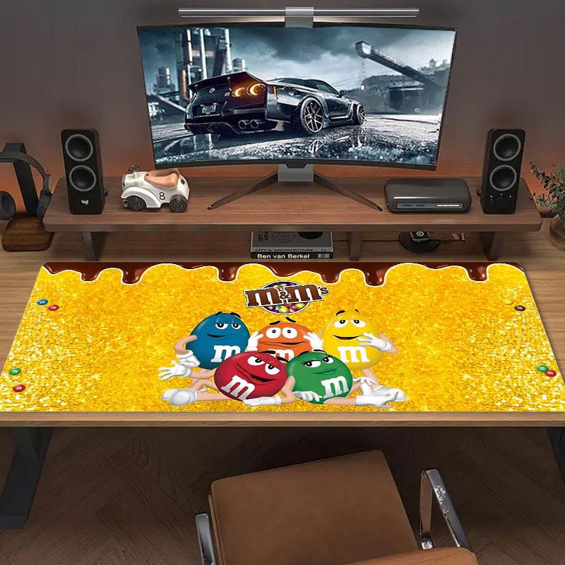 M&M's Large Size Mouse Pad Large Gaming Table Cushion Non-slip Laptop Tablet Big Mousepad XXL Mat Mini PC Playmat With Lock edge