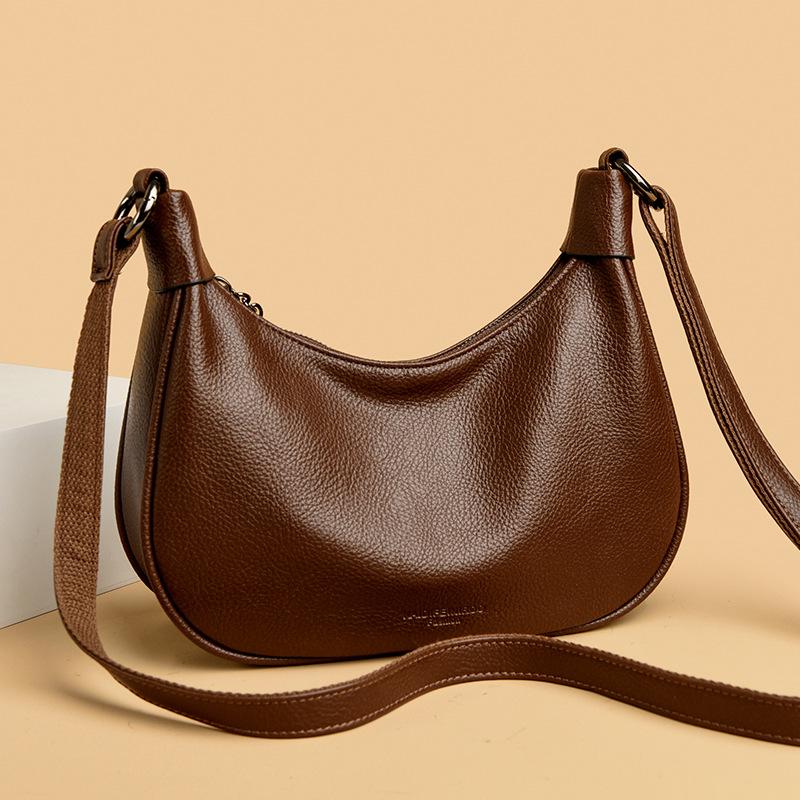 Niche Design Crescent-shaped Bag Semi-round Bag Single-shoulder Armpit Bag for Women Crossbody Single-shoulder Tote Bag
