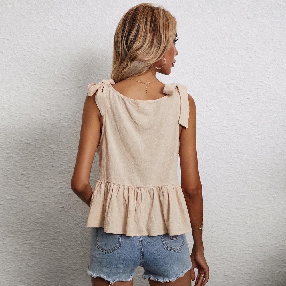 New Summer Casual Temperament Slim Fit Sexy Vest T-Shirt Sleeveless Suspender Versatile Top Strapless Women