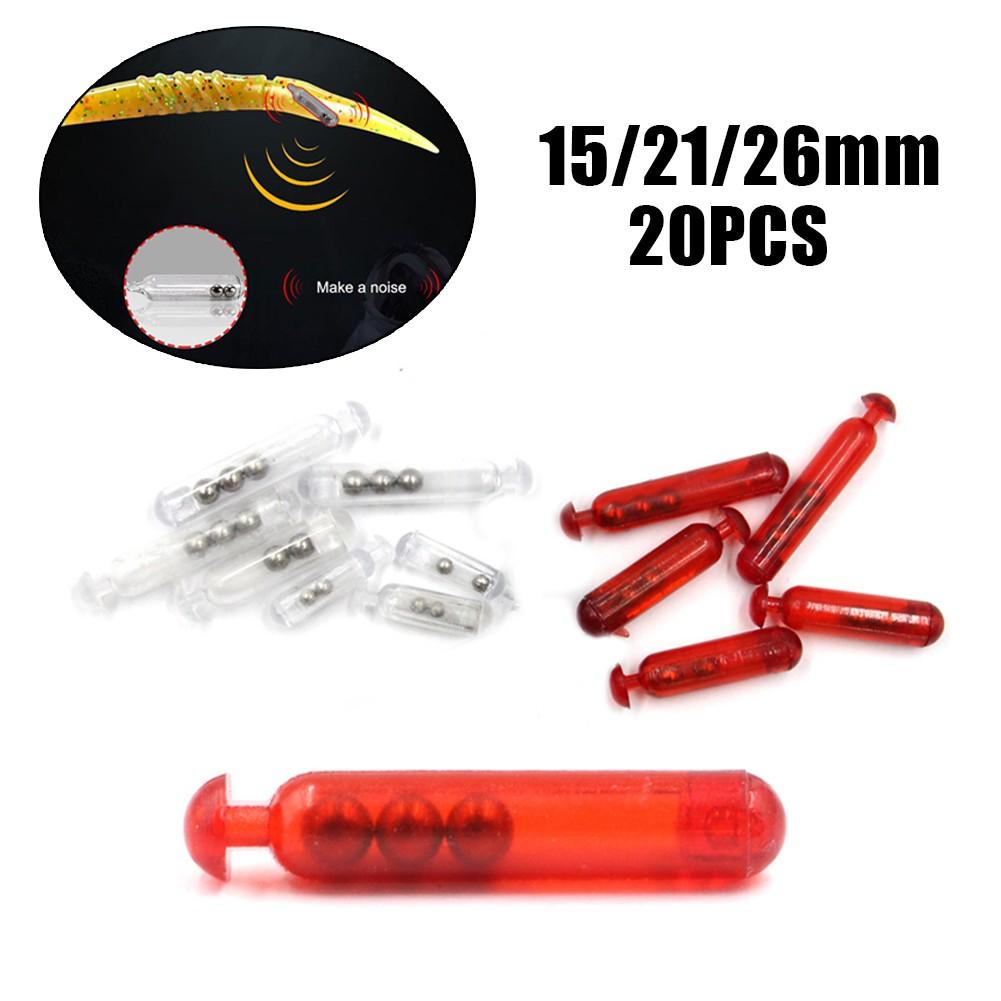20X Fishing Soundbar Lure Baits Rattles Insert Tube For Soft Worm Jigs Making Us