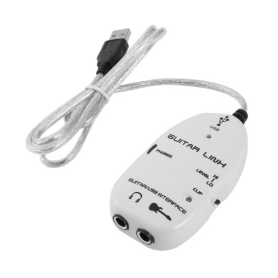 Guitar To USB Interface Link PC Audio Recording Adapter Cable Connector Cord