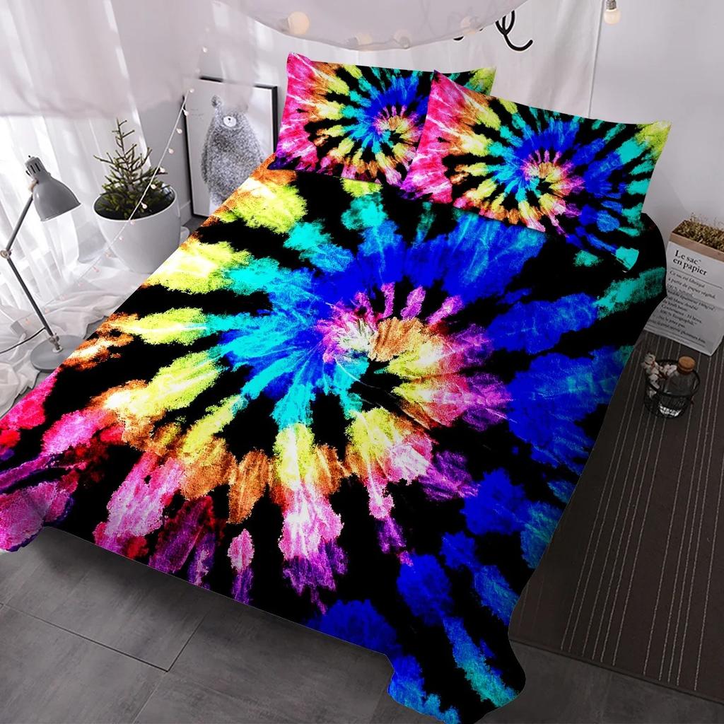 3D Tye Dye Art Fashion Duvet Cover Set King Queen Double Full Twin Single Size Bed Linen Set