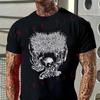 Xavleg Design Klassisches Anime Ästhetik T-Shirt Motorrad Fans Baumwolle Herren Kurzarm Rundhals Te