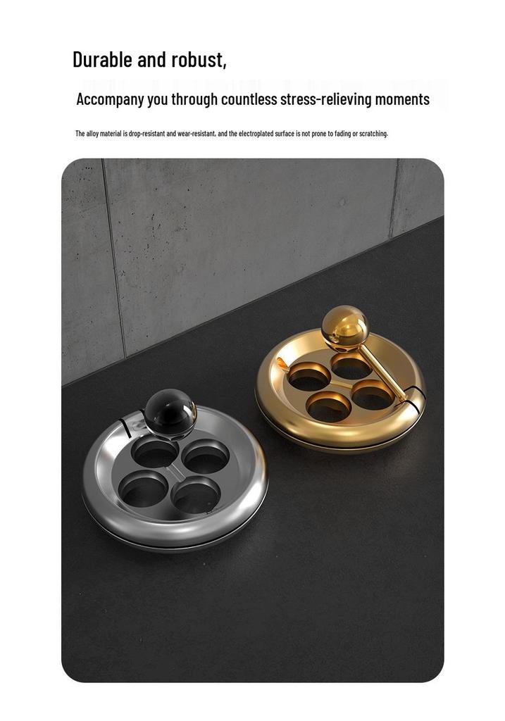 Metal Fingertip Spinner: Four-Hole Rotating Stress Reliever for Desk and Office