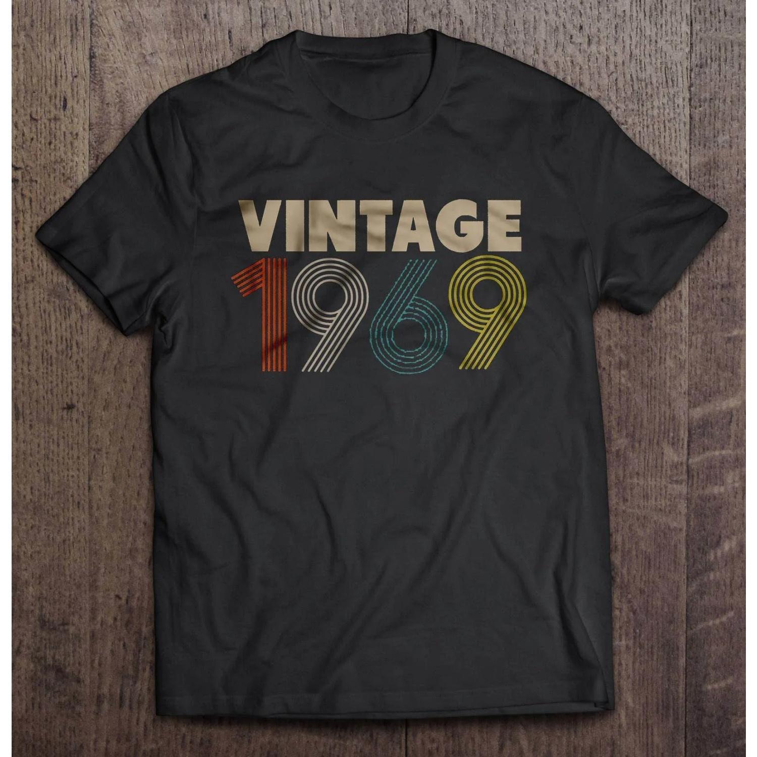Men Funny T Shirt Fashion tshirt Vintage 1969 Women t-shirt Men Cotton Tshirt Tees Tops Anime Harajuku Streetwear S