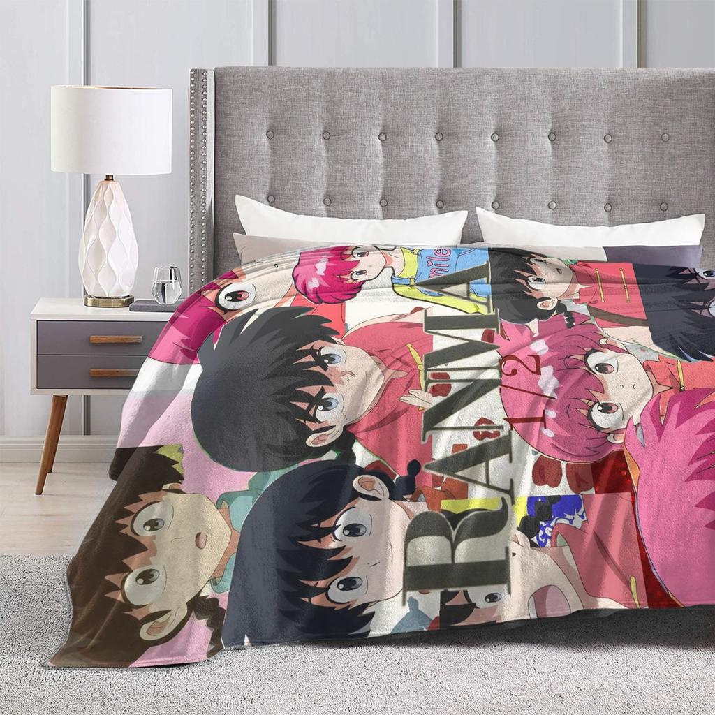 Japanese Anime Ranma Saotome Blanket Coral Fleece Plush Printed Multi Lightweight Throw Blankets for Sofa Outdoor Bedspreads