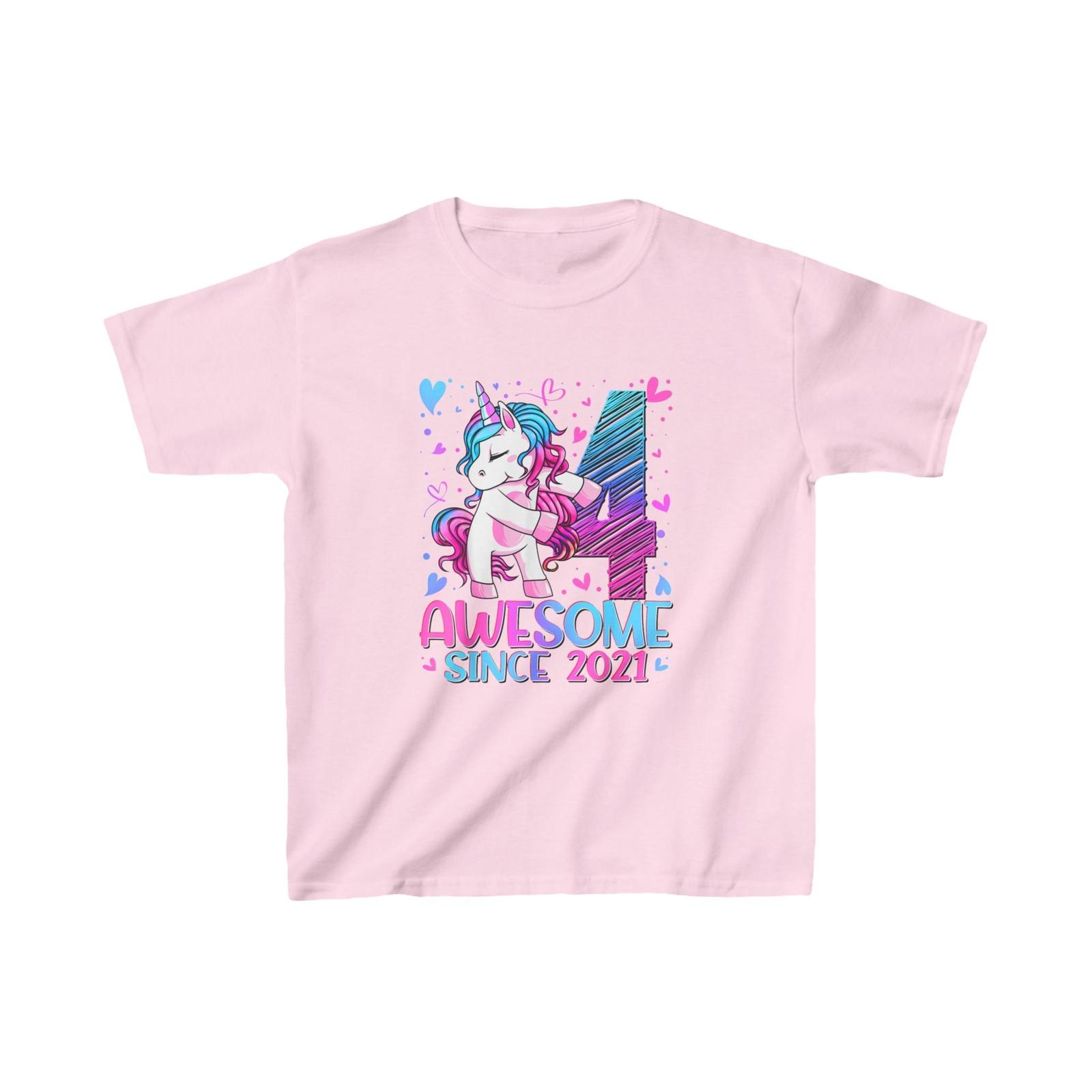 4 Year Old Unicorn Gifts For Girls 4th Birthday Girl Party T-Shirt XXL