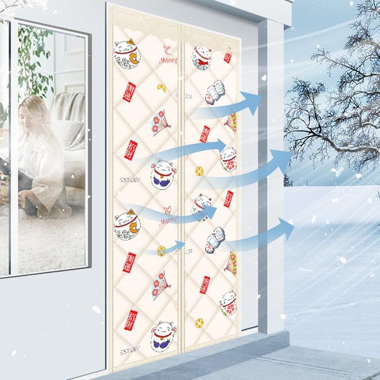 Thickened Magnetic Insulated Door Curtain: Winter Windproof & Self-Adhesive