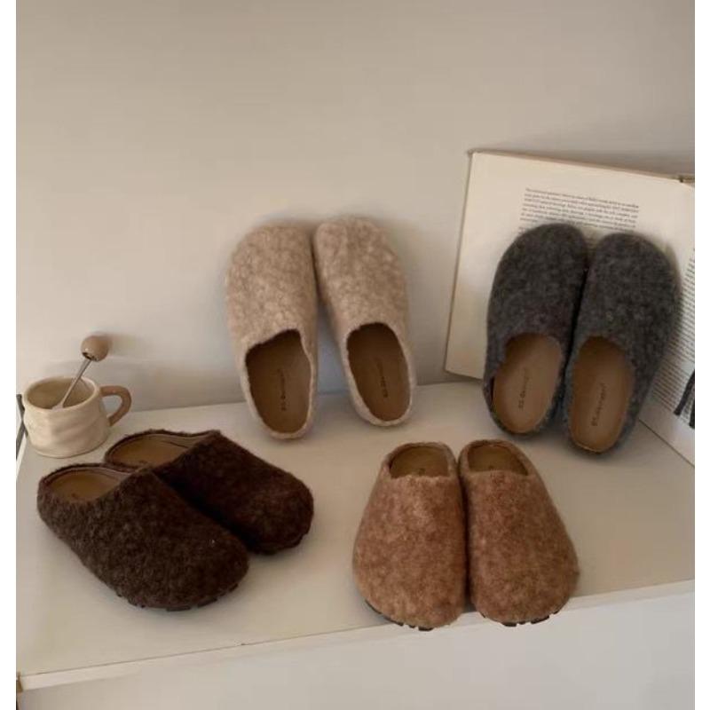 Fashion Winter 2026 Fashion Women's Shoes Comfortable Plush Velvet Warm Slippers Home Non-slip Lightweight Soft-soled Indoor slippers