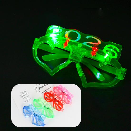 Fun Sunglasses LED Light Up Heart Glasses Glow in The Dark Party Eyewear for Concerts Nightclubs Raves