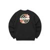 Skechers New Year Series Letter Print Round Neck Casual Sports Pullover Sweatshirt Women Sweatshirt Carbon-Black L122W072-0018