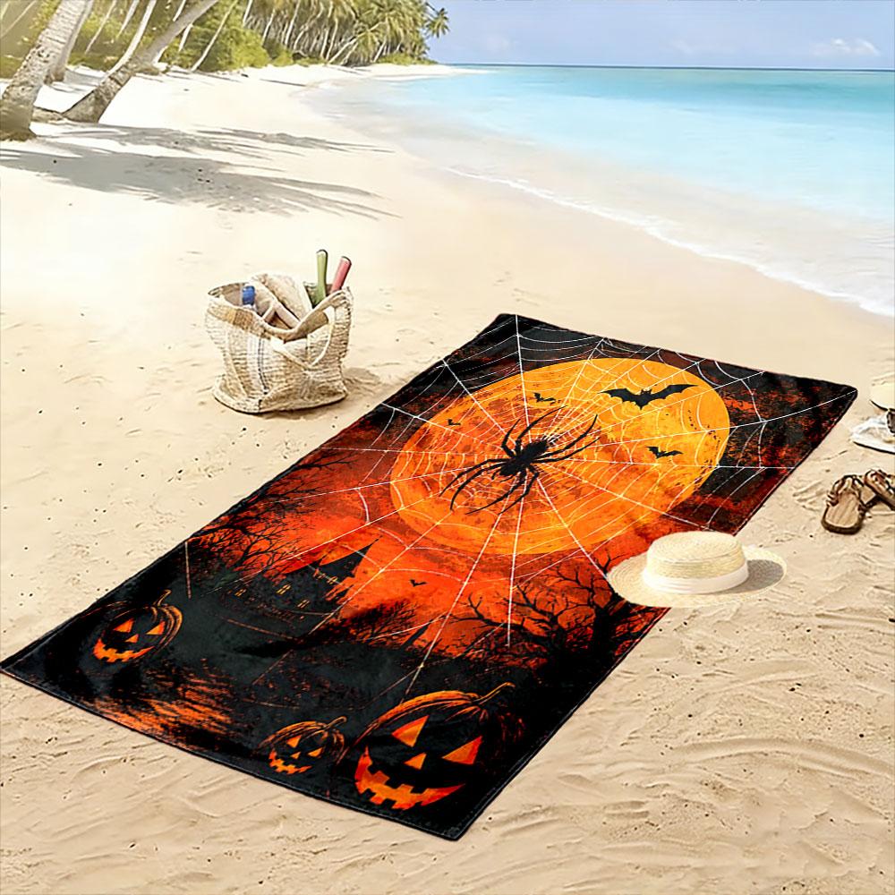 Eerie moonlit enchantment Print beach towel, quick drying, suitable for travel, outdoor sports, jogging, the beach and swimming, gift