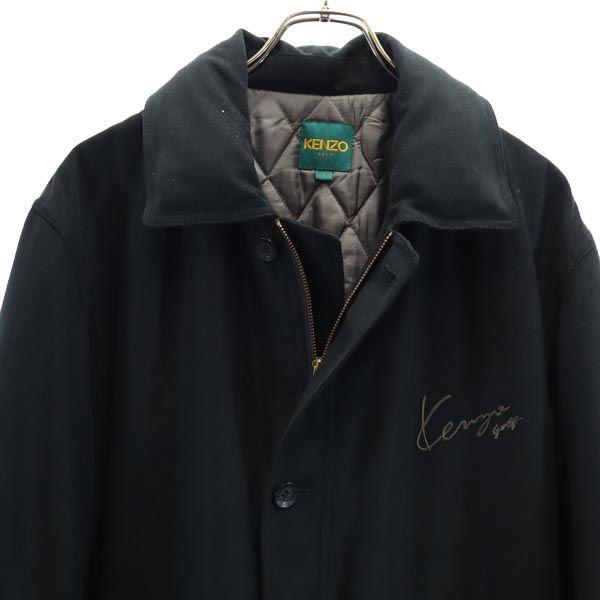 Kenzo Lata 90. Długi Stary płaszcz golfowy 3 czarny GOLF Męski Używany