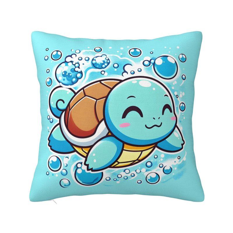 Custom Squirtles Anime Luxury Throw Pillow Covers Play Game Sofa Cushion 30cmx30cm