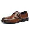 Fashion Versatile Men's Leather Casual Shoes Low Cut Black Office Work Shoes Wear-resistant Soles Men's Loafers Pointed Big Size 38-48