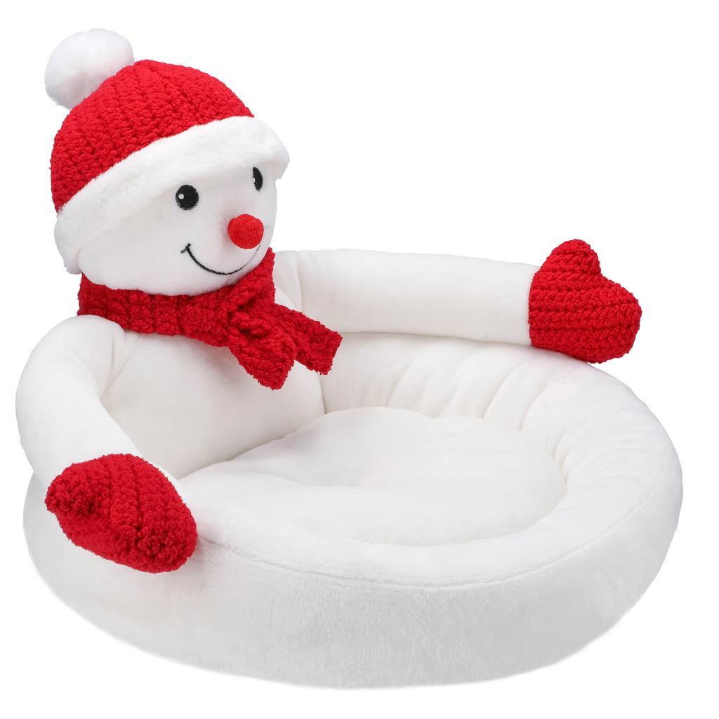 Bed For Dog Cat Christmas Animal Soft Snowman Pillow 50X50