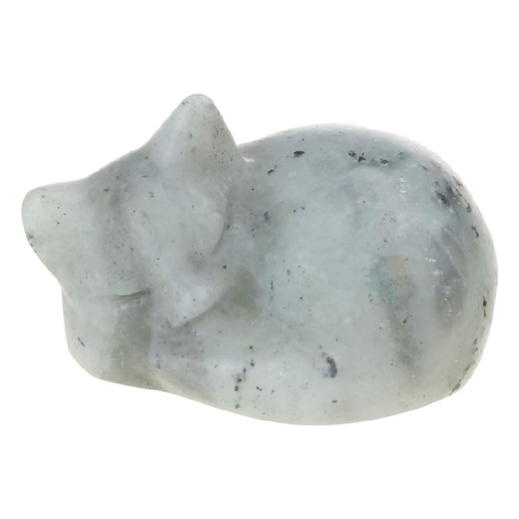 Charme Cristal Chats Sculpture Statue, Figurine Décorative en Pierre Unique Aventurine Artefact Décoratif pour Collections Cadeaux