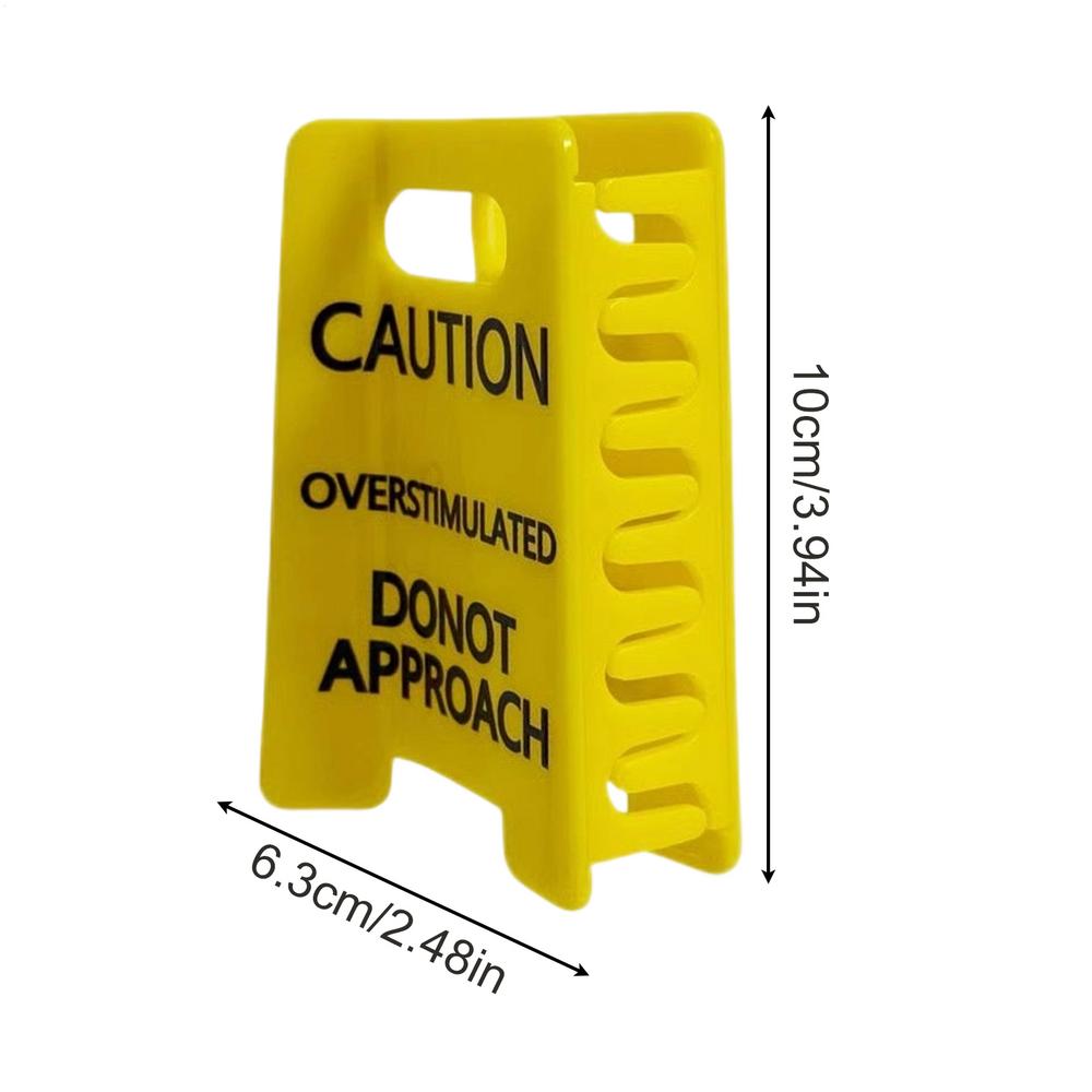 

Funny Caution Overstimulated Hair Clip 3.94 Inch Anti-Slip Hair Styling Supplies Strong Hold Hair Clips creative gift for friend жёлтый