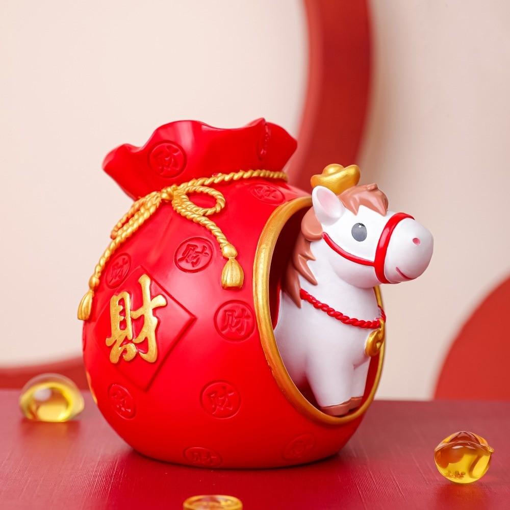 Lucky Bag Zodiac Horse Figurines Cute Horse Figures Ornament Table Desk