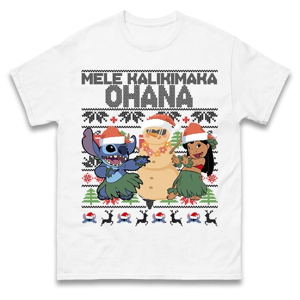 Lilo Stitch Christmas T Shirt Funny Stitch Xmas Outfit Unisex Tee Shirt Gift