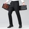 FAPAI Men's Modal Blend Warm Fleece-Lined Casual Business Trousers