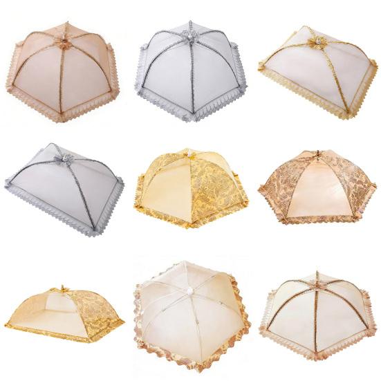 Capa de Vegetais Dobrável de Malha Redes para Alimentos Reutilizáveis Repelente de Insetos Capas de Comida Anti-moscas Protetor de Refeição ao Ar Livre